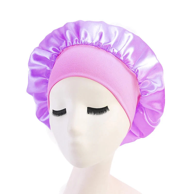 Adjustable Satin Bonnet for Long Hair — Sleep Cap