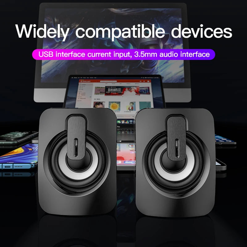 Mini USB Wired Speaker — 3D Stereo Sound for Laptop & PC