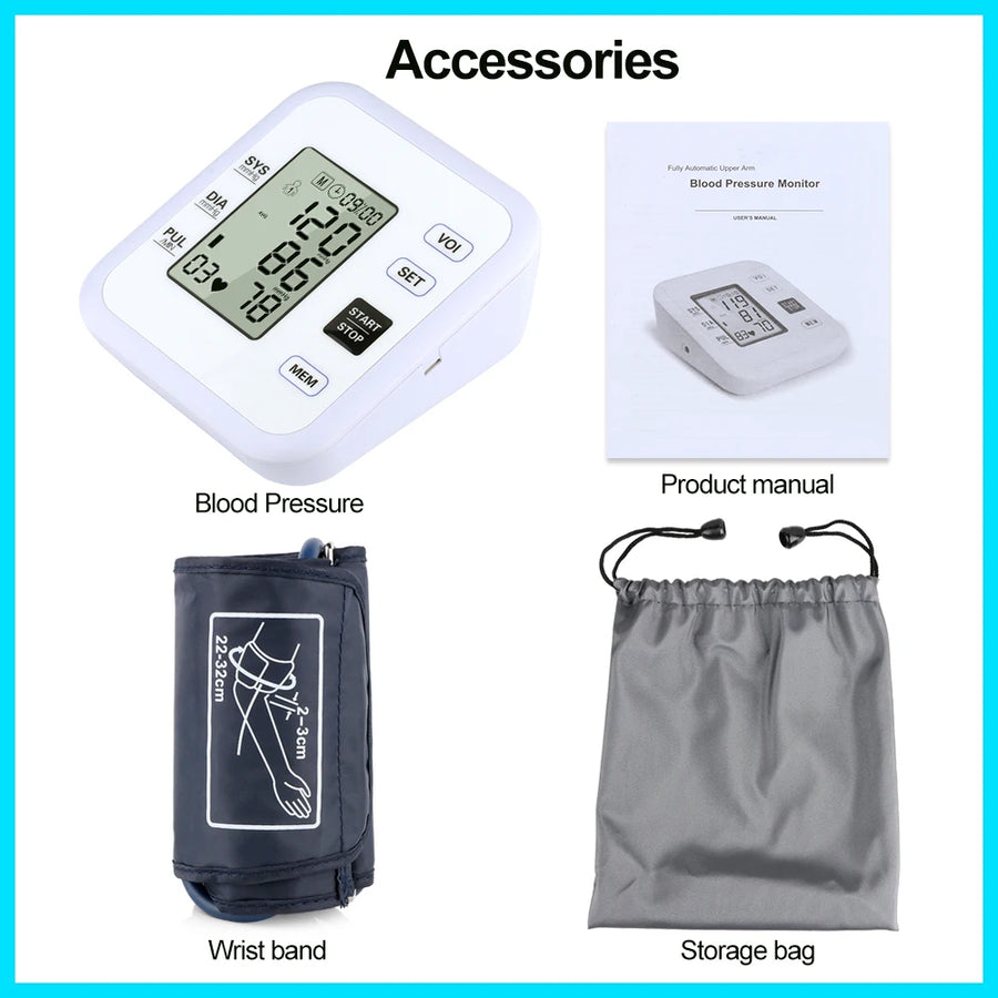 Arm Blood Pressure Monitor – Accurate Heart Rate & BP Tracker