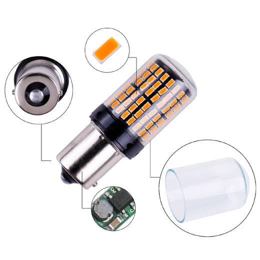 LED Turn Signal Bulb — Bright CanBus 144SMD, Error-Free