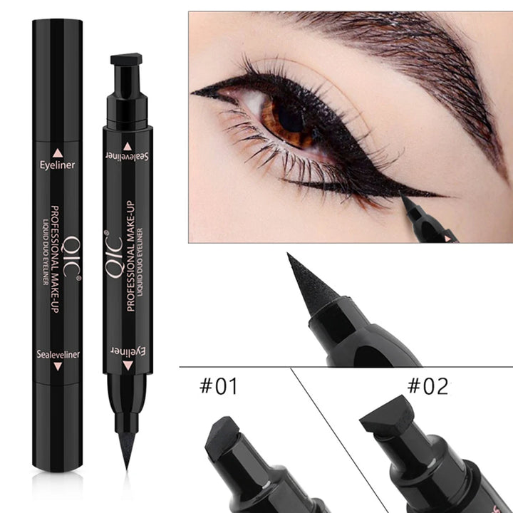 Triangle Stamp Eyeliner Waterproof Winged Eye Look