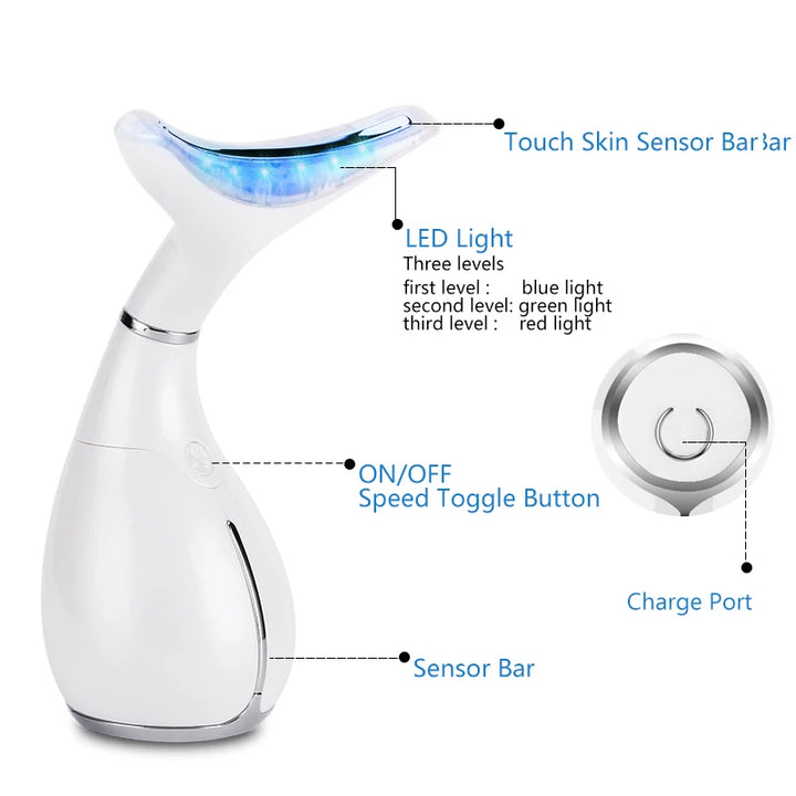 LED Light Therapy Neck & Face Lifting Device — Visible