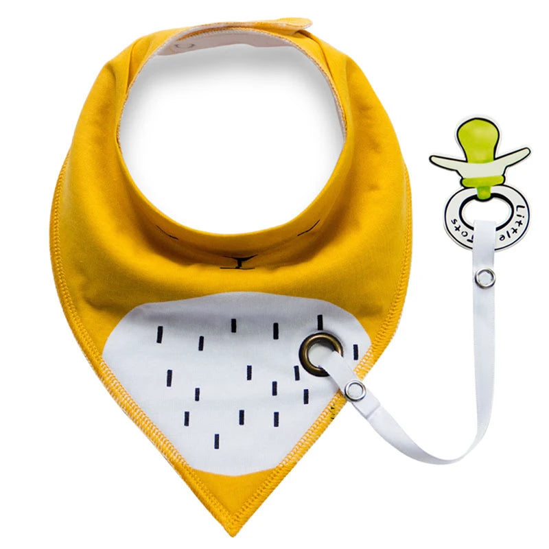 Cotton Baby Bibs with Anti-Drop Rope, Super Absorbent
