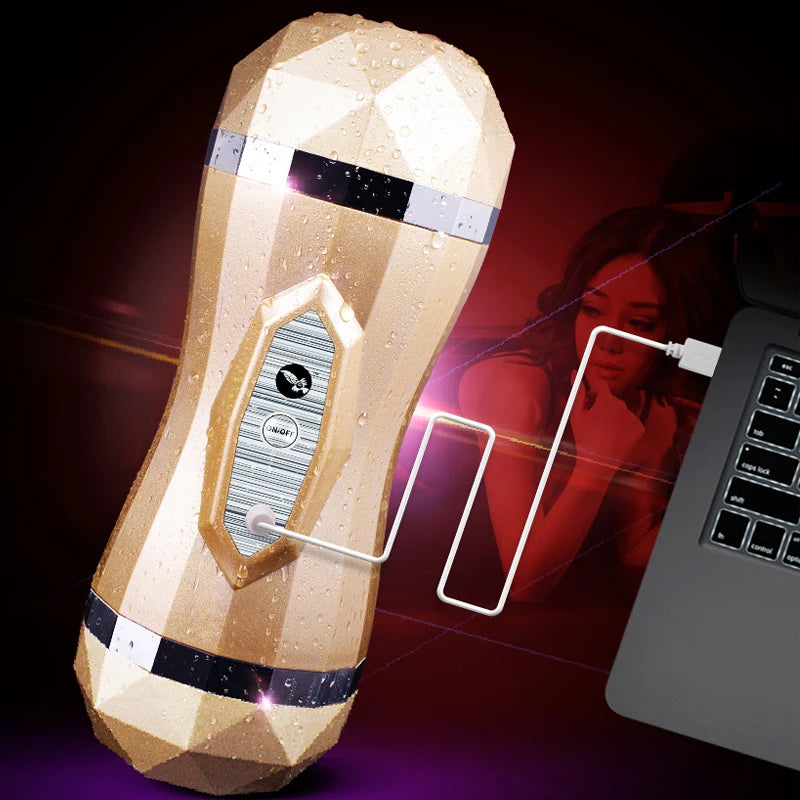 Male Masturbator Vibrator for Private Solo Pleasure Toy
