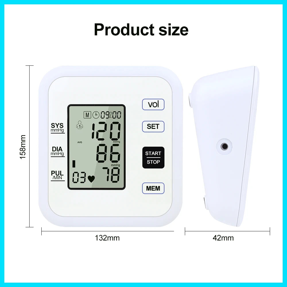 Arm Blood Pressure Monitor – Accurate Heart Rate & BP Tracker