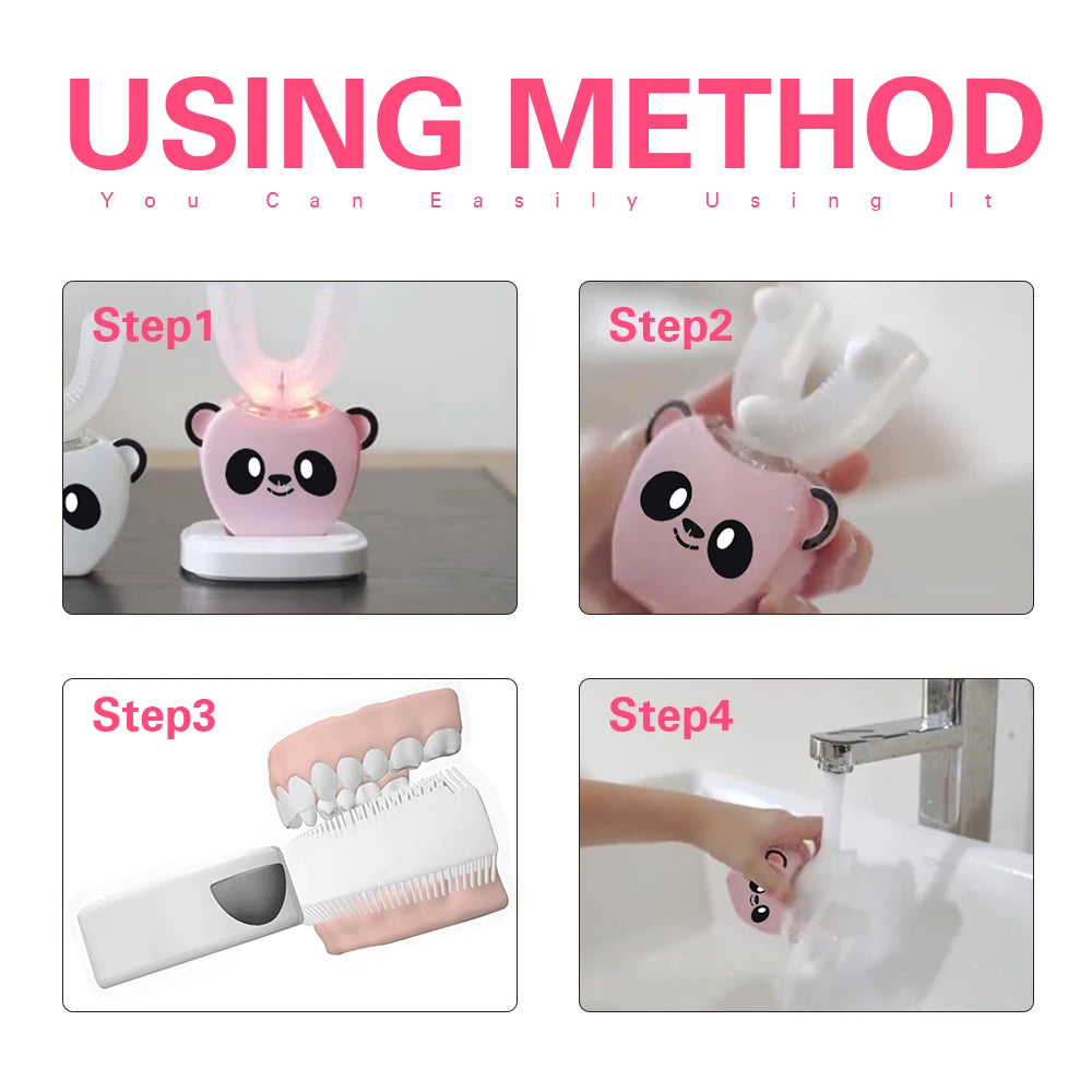 Kids U-Shaped Sonic Toothbrush for Easier Brushing