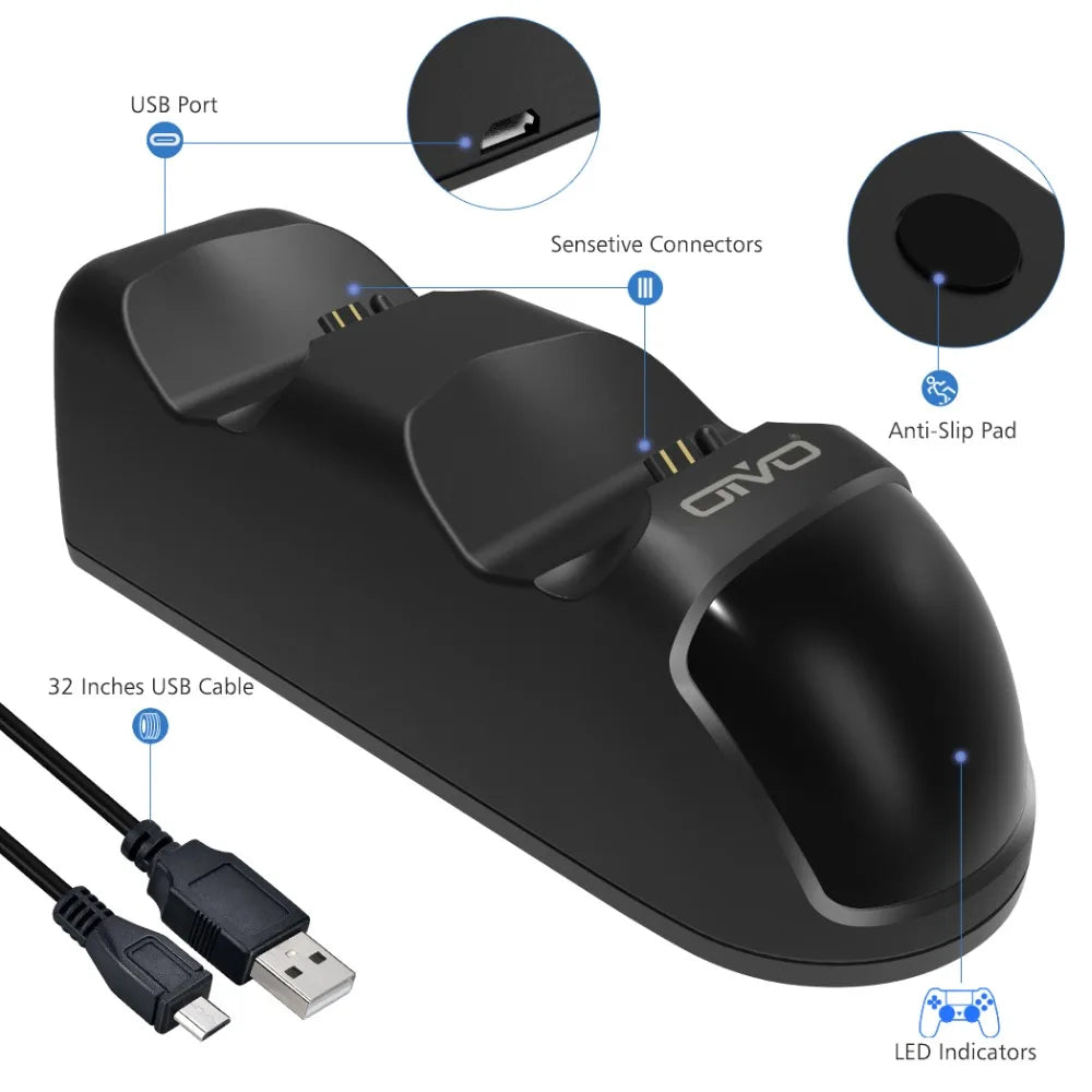 PS4 Controller Charging Dock — Dual Charge Station