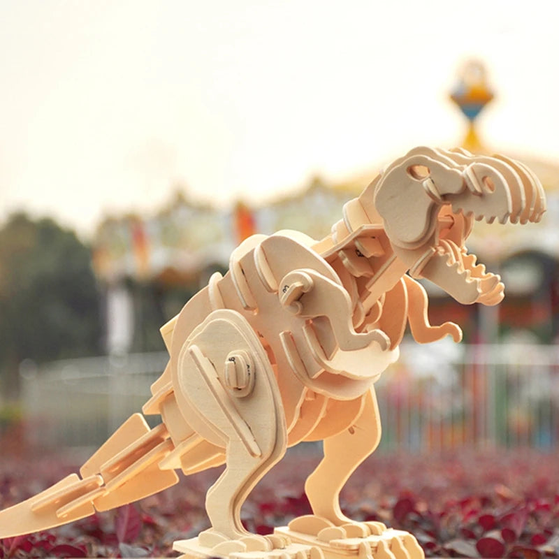 3D Wooden Dinosaur Puzzle Kit | Walking T-Rex Toy