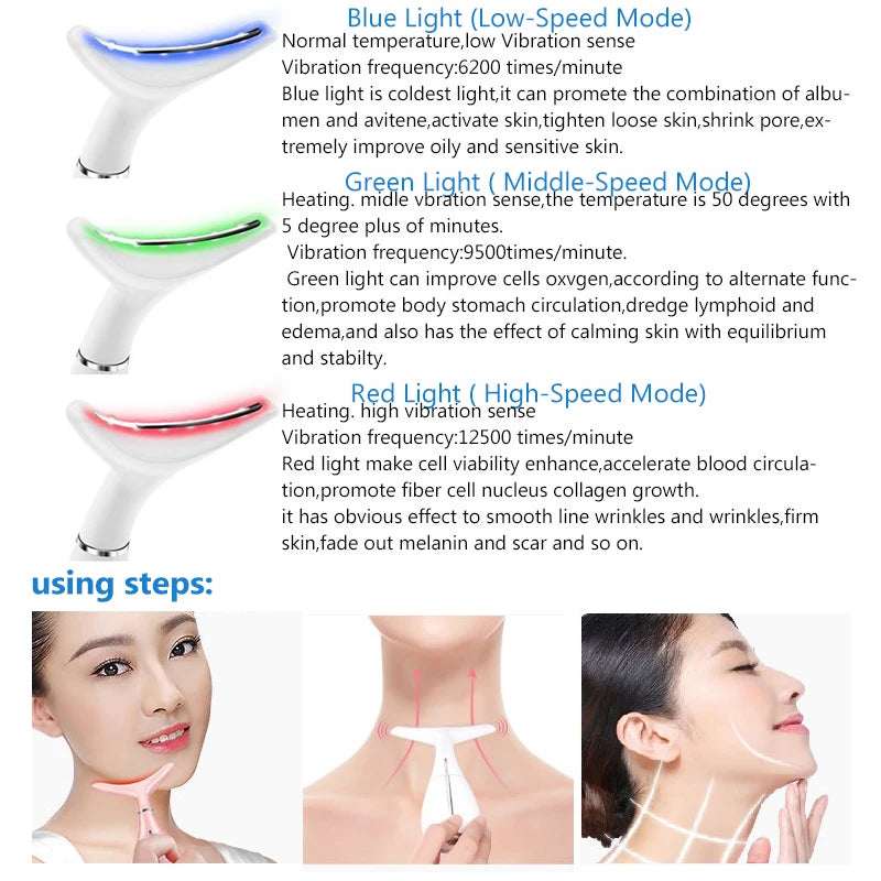 LED Light Therapy Neck & Face Lifting Device — Visible