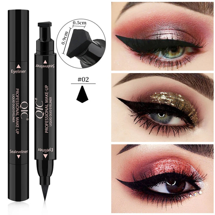 Triangle Stamp Eyeliner Waterproof Winged Eye Look