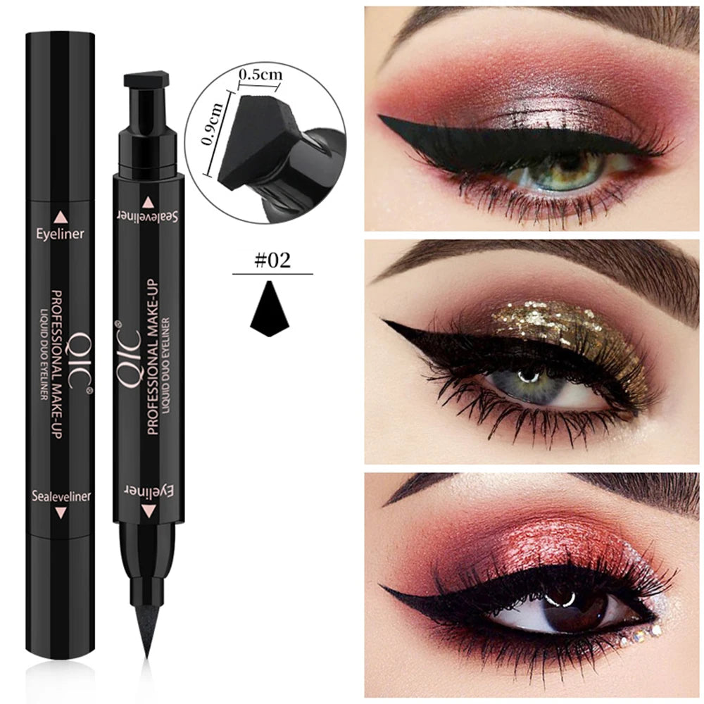 Triangle Stamp Eyeliner Waterproof Winged Eye Look