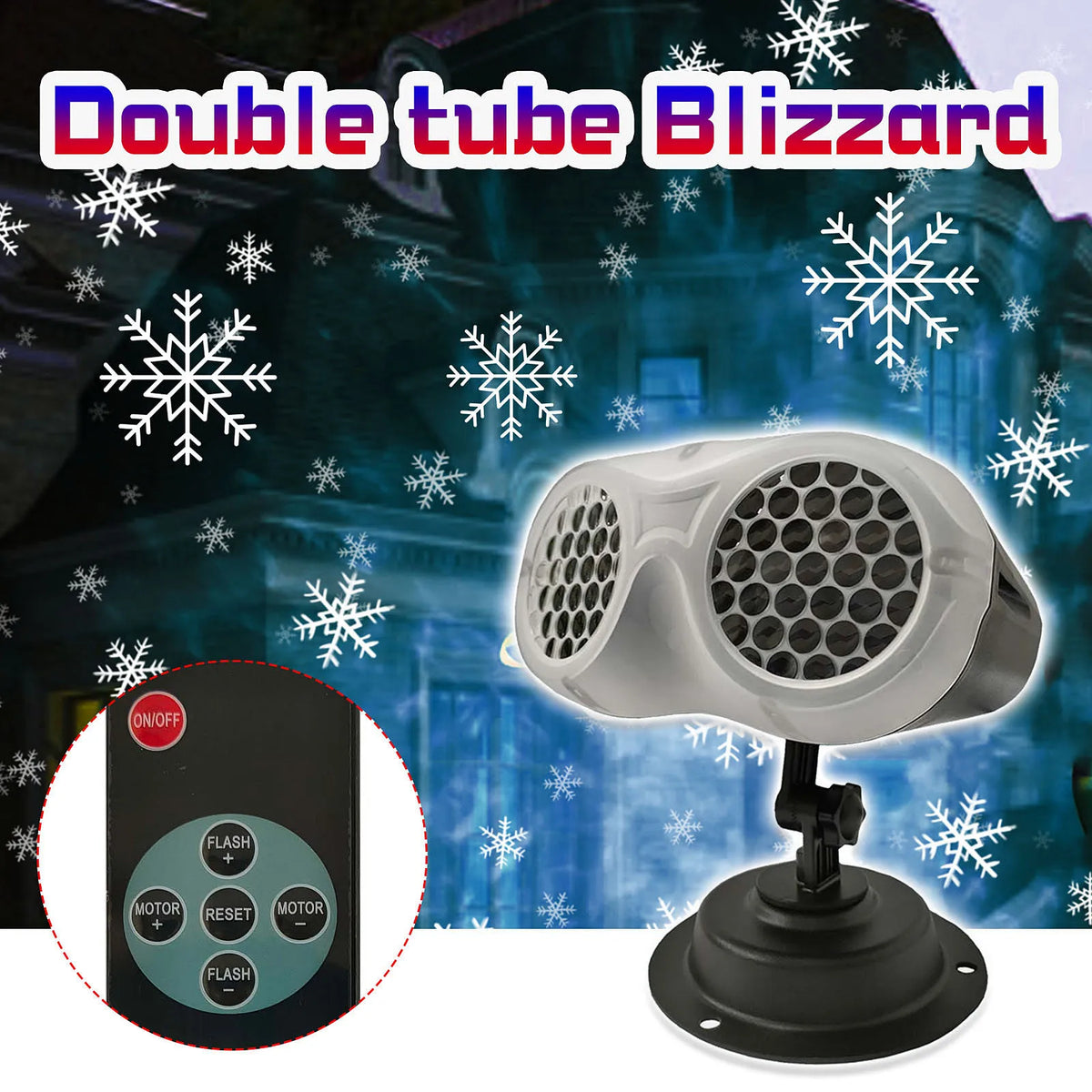 Snow Projection Night Light Table Lamp for Calm Rooms