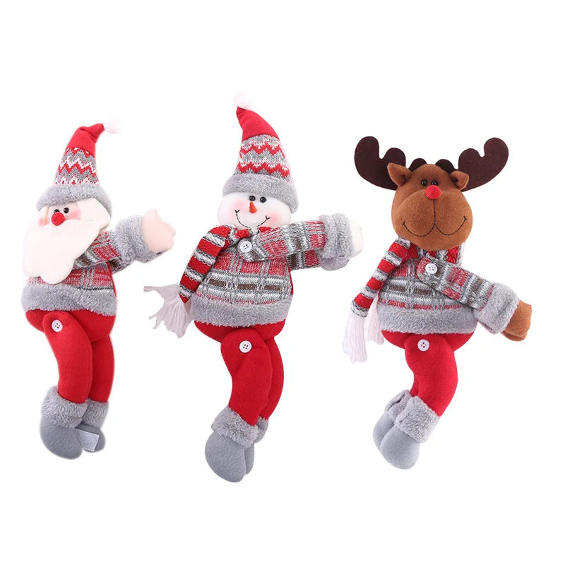 Santa Claus Elk Window Curtain for Christmas Decor