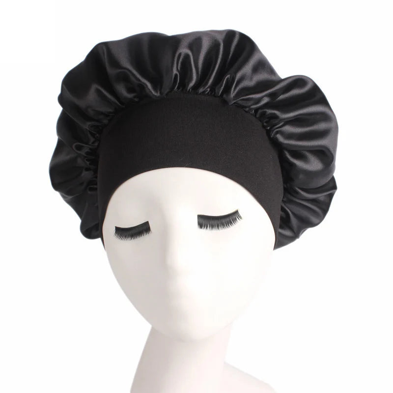 Adjustable Satin Bonnet for Long Hair — Sleep Cap