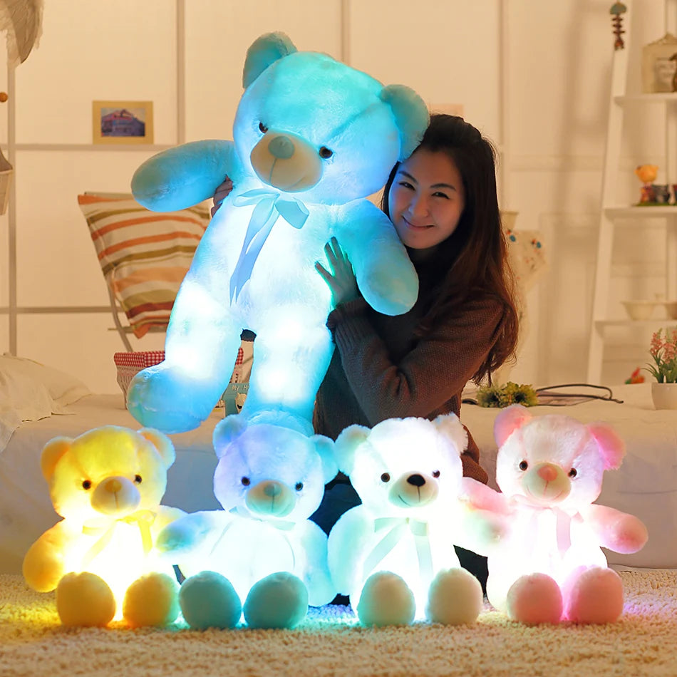 50cm LED Teddy Bear Plush Toy for Colorful Cozy Glow