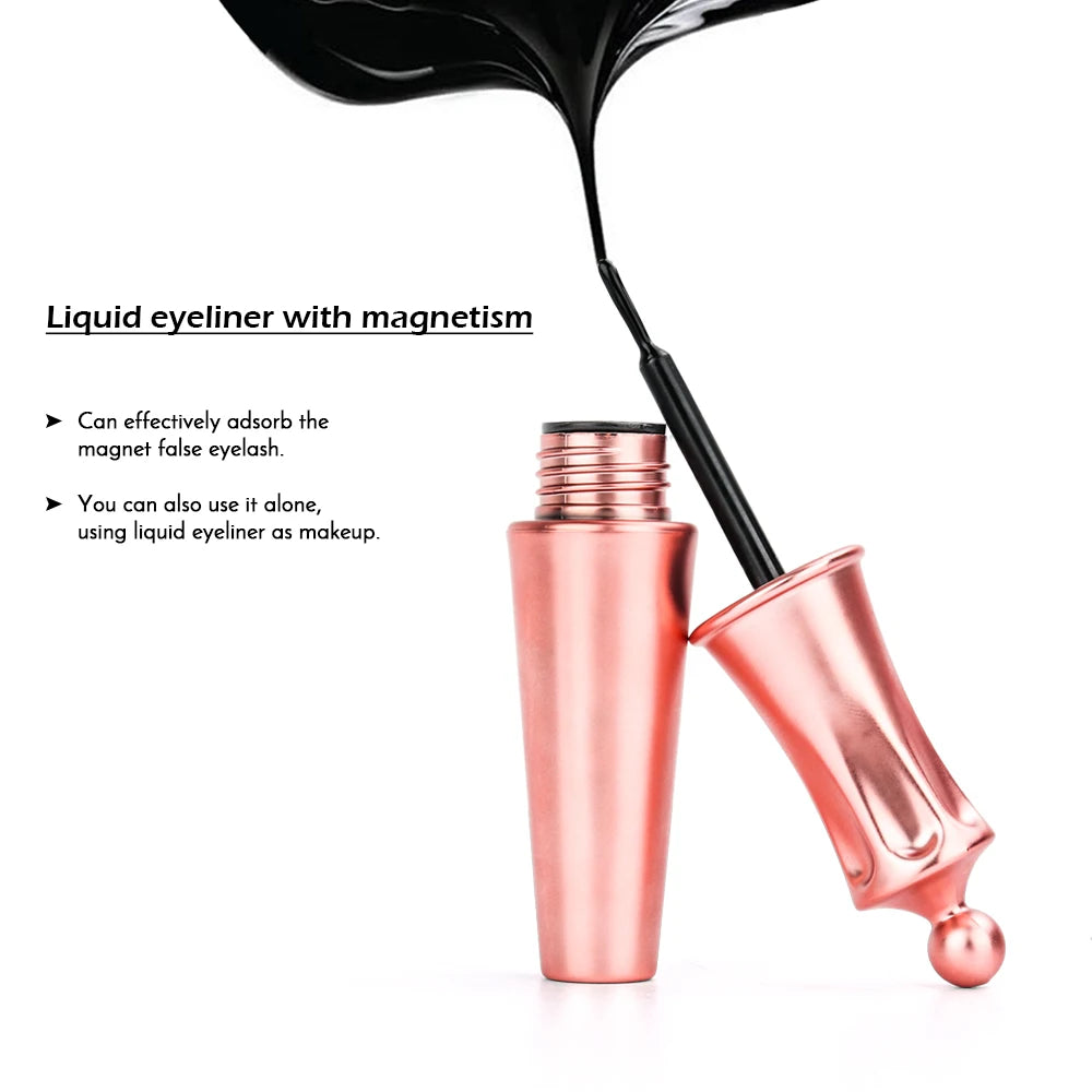 Magnetic False Eyelashes with Eyeliner, 5 Magnets