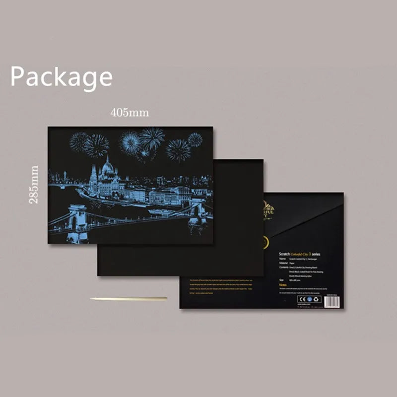 Magic Scratch Art Kit for Screen-Free Stress Relief