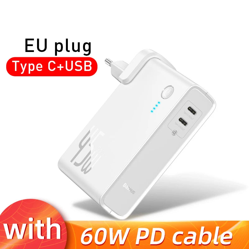 10000mAh 2-in-1 GaN Power Bank Charger — 45W PD Fast Charge