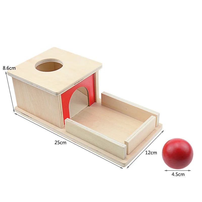 Montessori Ball Box Toy for Toddler Object Permanence