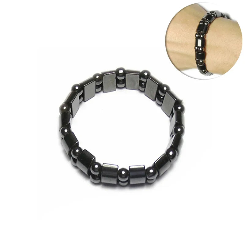 Magnetic Black Stone Bracelet — Natural Slimming & Energy