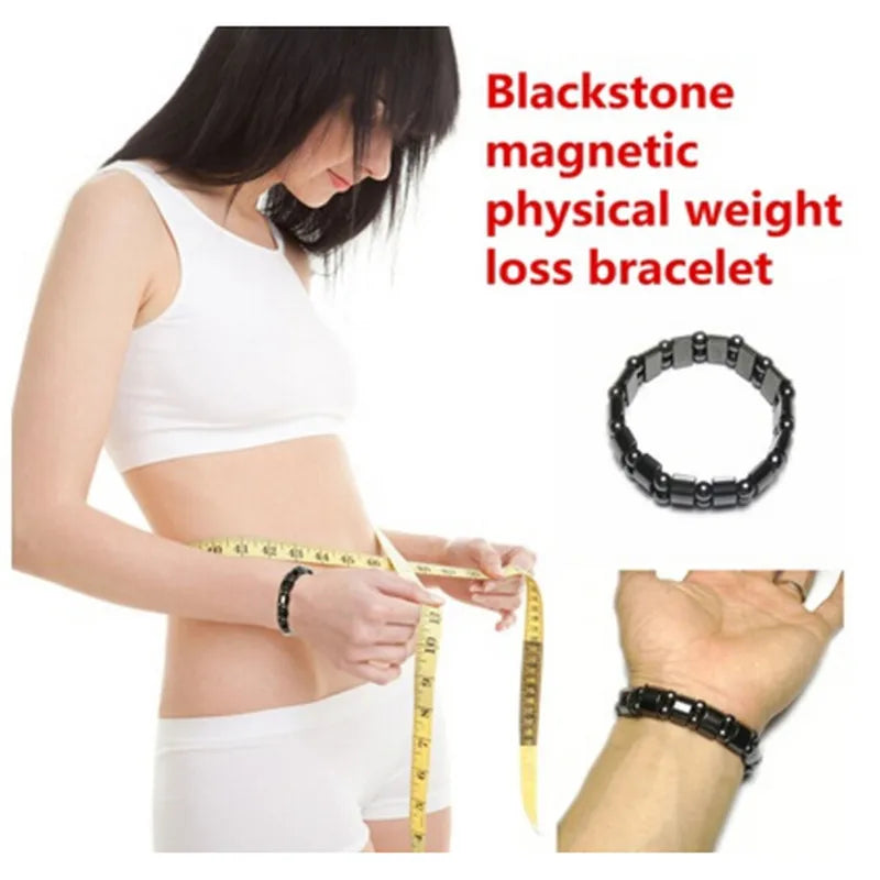 Magnetic Black Stone Bracelet — Natural Slimming & Energy