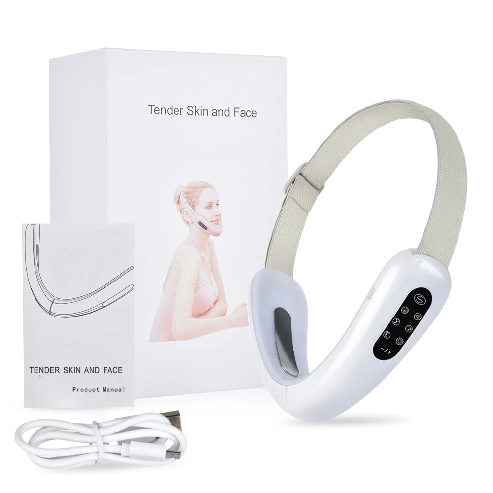 Chin V‑Line LED Light Therapy Belt — Visibly Firm
