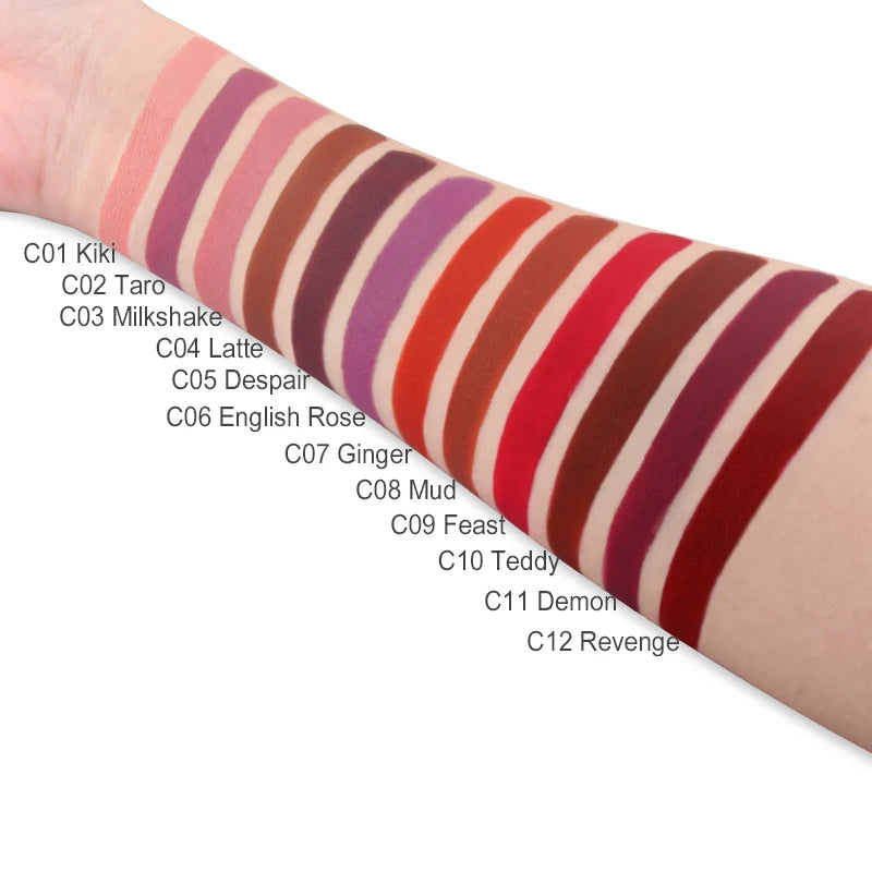 IMAGIC 12-Shade Waterproof Matte Liquid Lipstick Kit