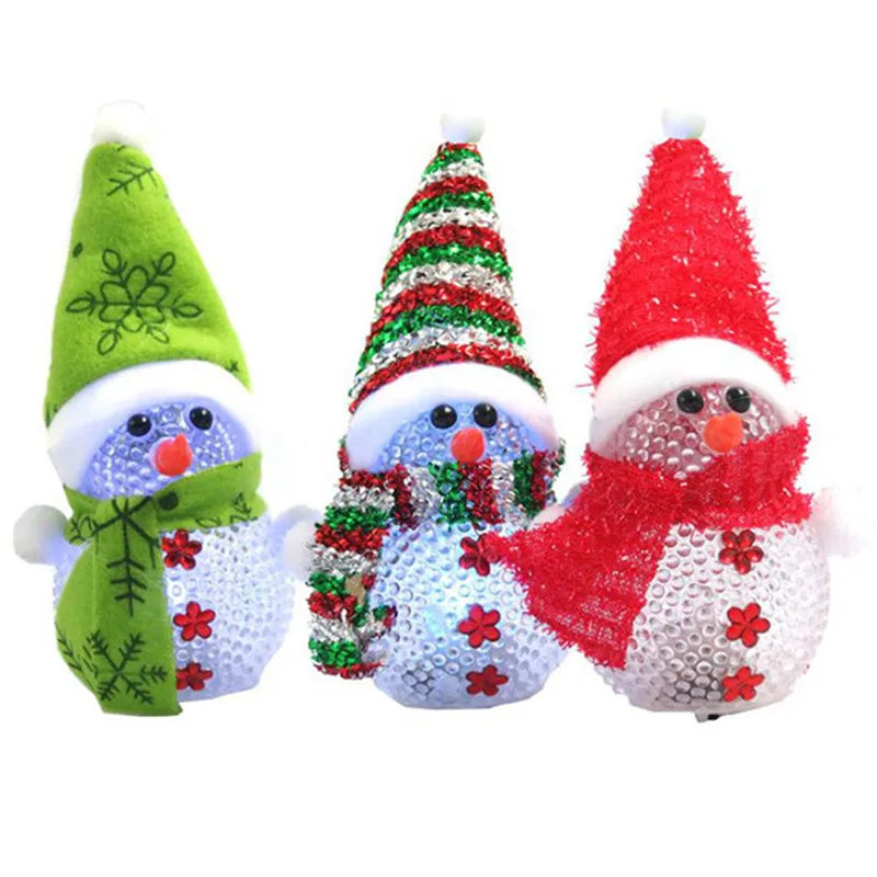 Glowing Snowman Christmas Decoration With Warm LEDs