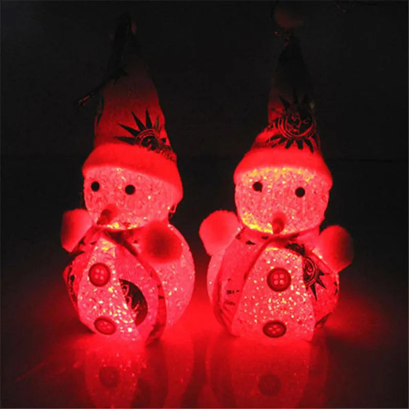 Glowing Snowman Christmas Decoration With Warm LEDs