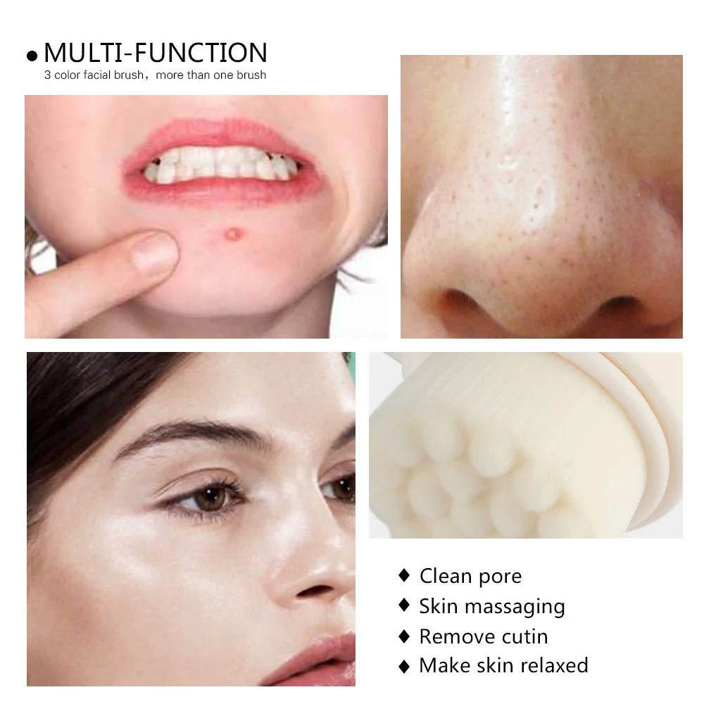 3D Double-Sided Facial Brush – Gentle Exfoliation & Deep