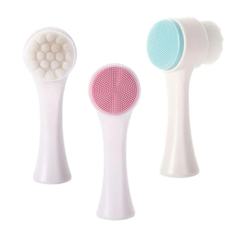 3D Double-Sided Facial Brush – Gentle Exfoliation & Deep