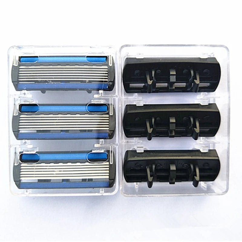 7-Piece Men's Shaving Set — Razor + 6 Blades for Smooth Shave
