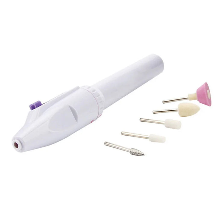 Electric Nail File Drill — Salon-Quality Manicure Kit, 5 Bits