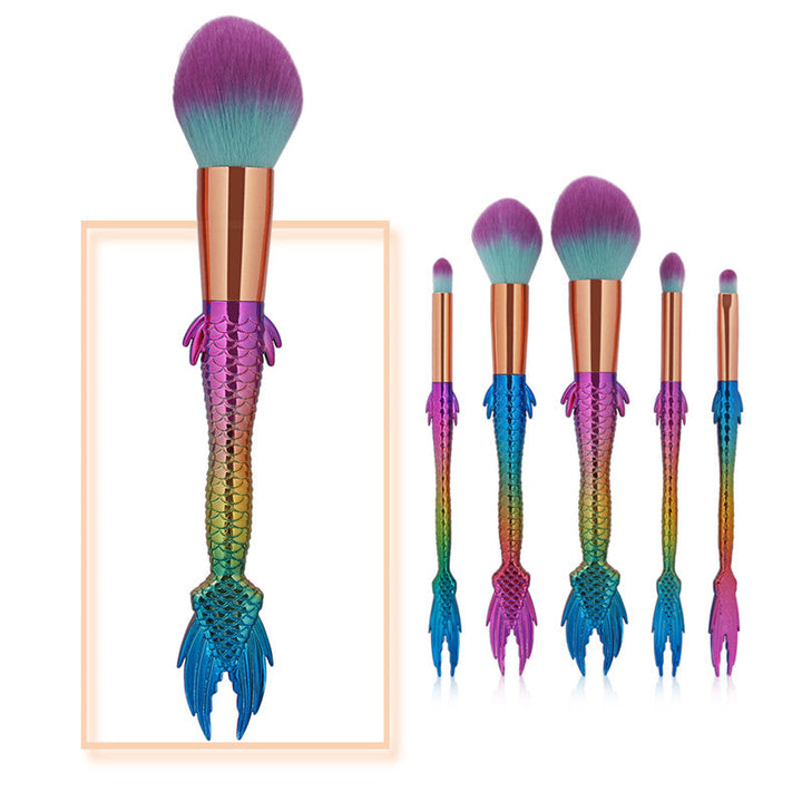 Mermaid Makeup Brush Set for Smooth, Even Application