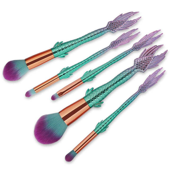 Mermaid Makeup Brush Set for Smooth, Even Application