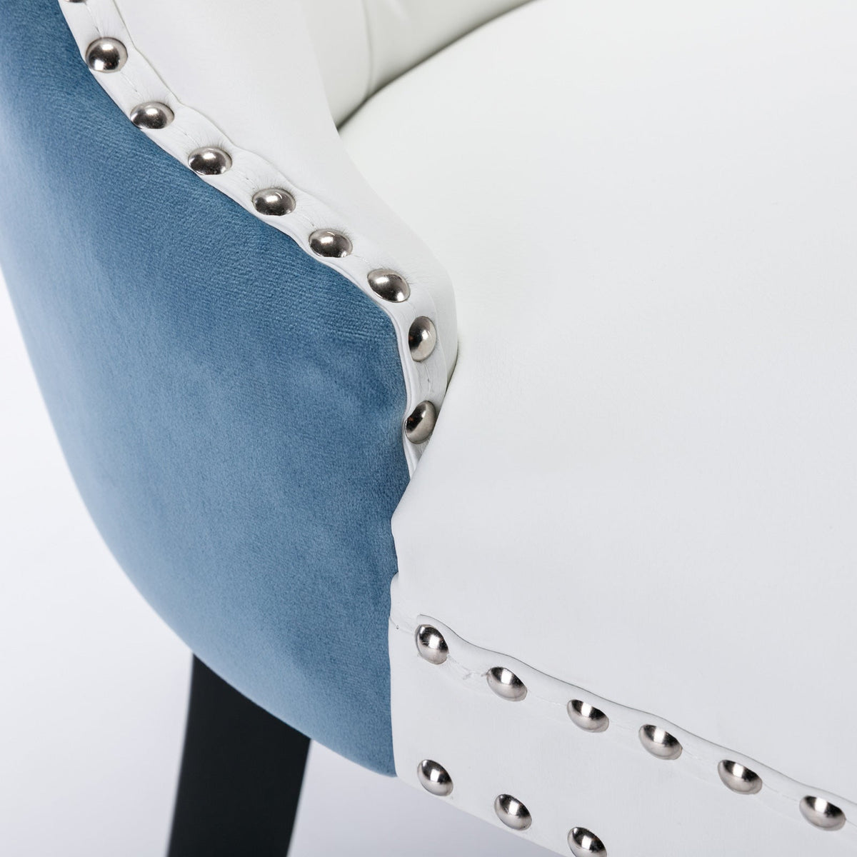 Tufted Modern Dining Chairs Set of 2 with Velvet Accents