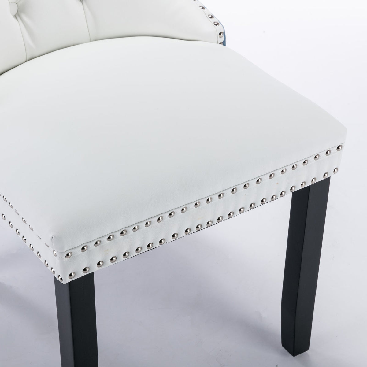 Tufted Modern Dining Chairs Set of 2 with Velvet Accents