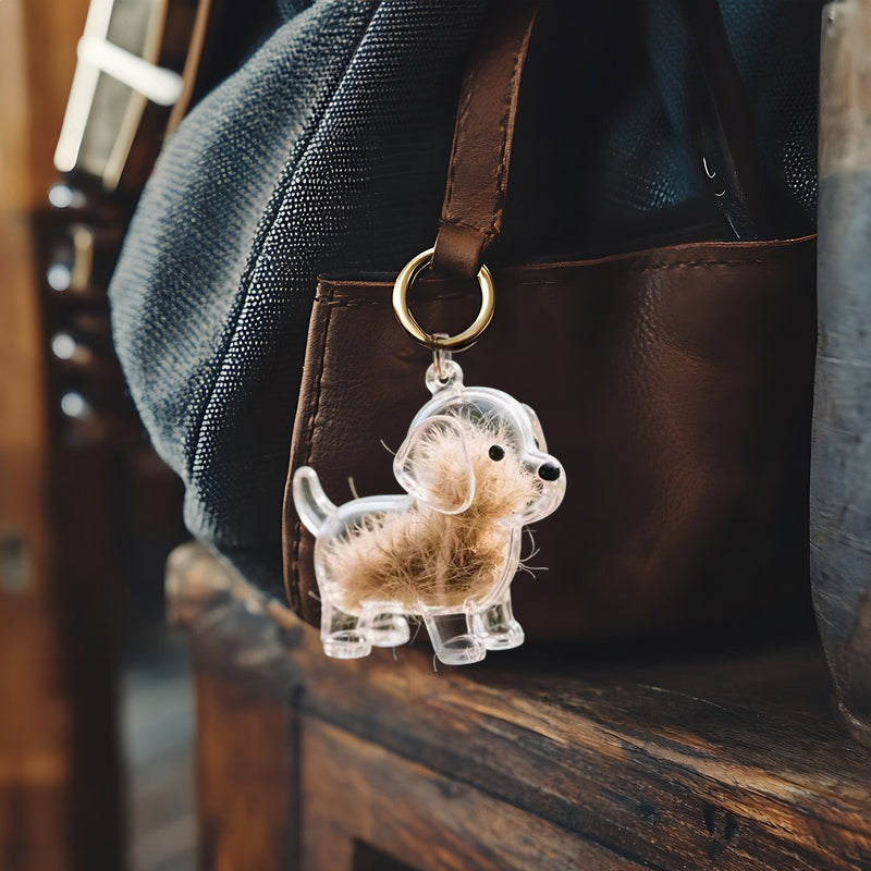 Pet Hair Memorial Keychain Box for Lasting Memories
