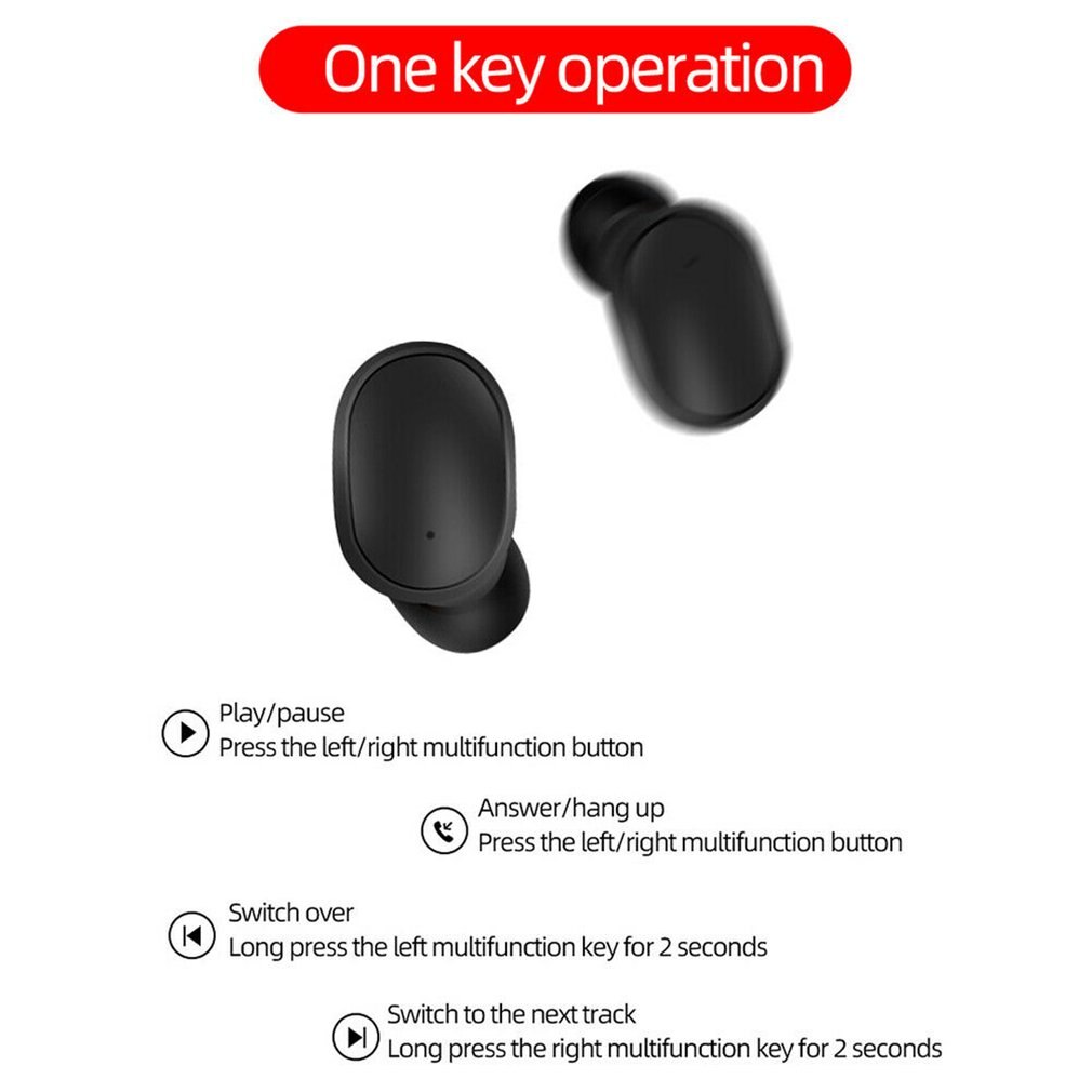 Budget Bluetooth 5.0 Wireless Earbuds with Mic and Charging