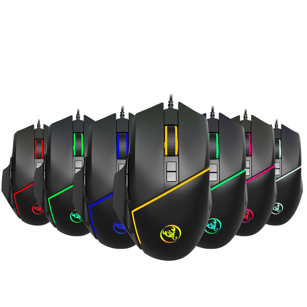 RGB Wired Gaming Mouse, 6400 DPI & Synced RGB Lights
