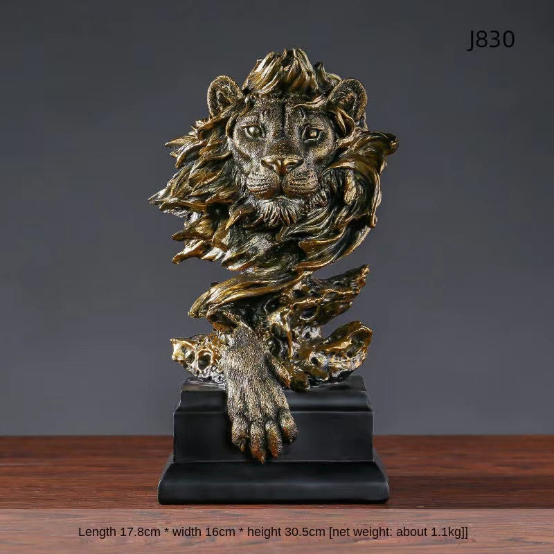 Abstract Couple Sculpture - Metallic Gold Resin Art Decor