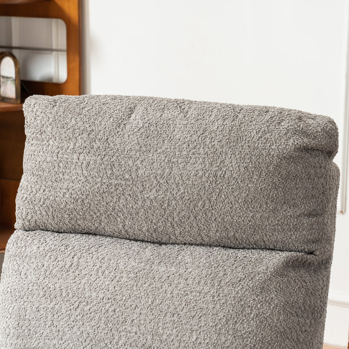 Rocking Chair with Footrest and High Back for Reading