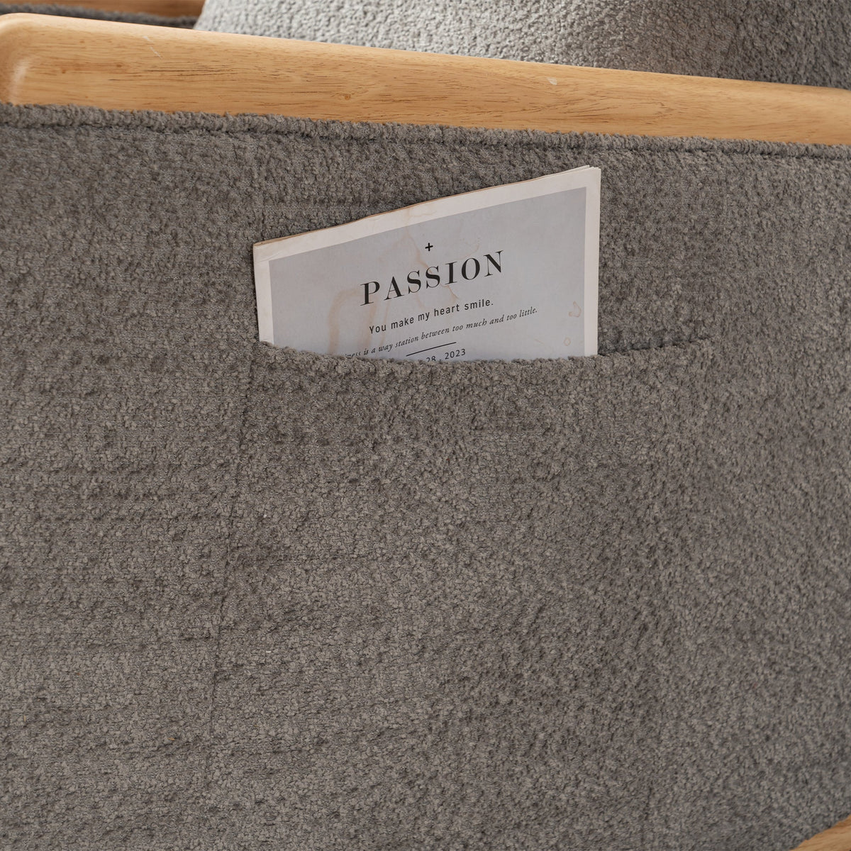 Rocking Chair with Footrest and High Back for Reading