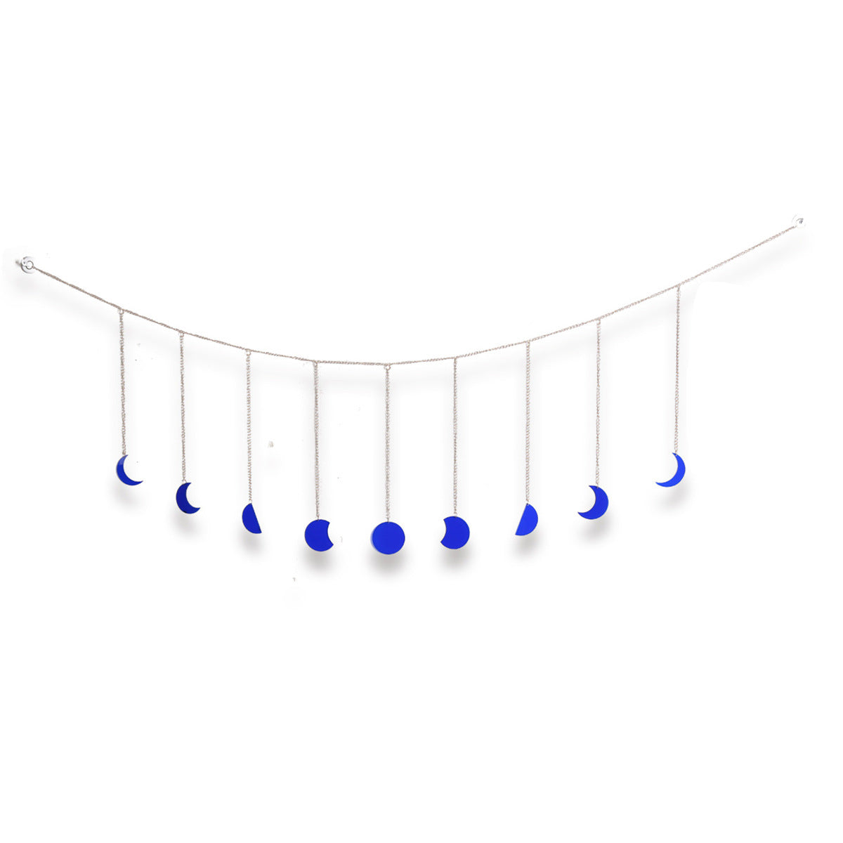 Moon Phase Wall Decor – Glossy Blue Hanging Ornament