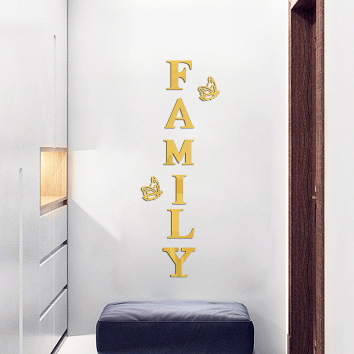 Acrylic Family Wall Stickers for Elegant Home Entryways