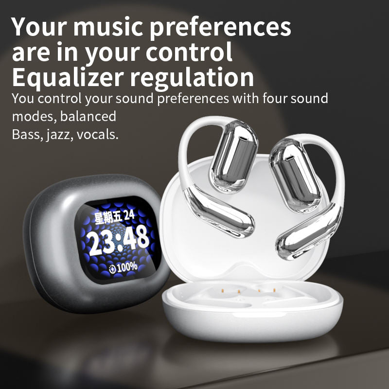 Open-Ear Wireless Earbuds: Lightweight Ear-Hook Comfort