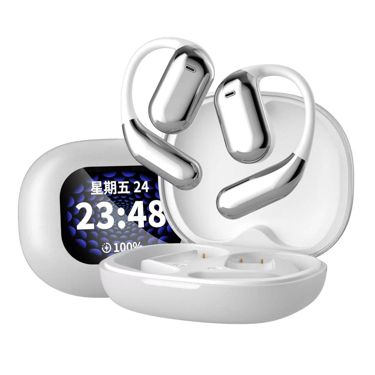Open-Ear Wireless Earbuds: Lightweight Ear-Hook Comfort