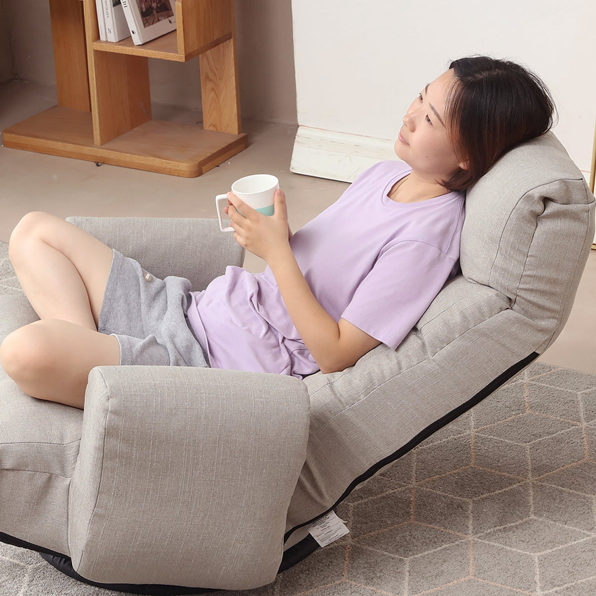 Swivel Floor Lounge Chair with Adjustable Recline