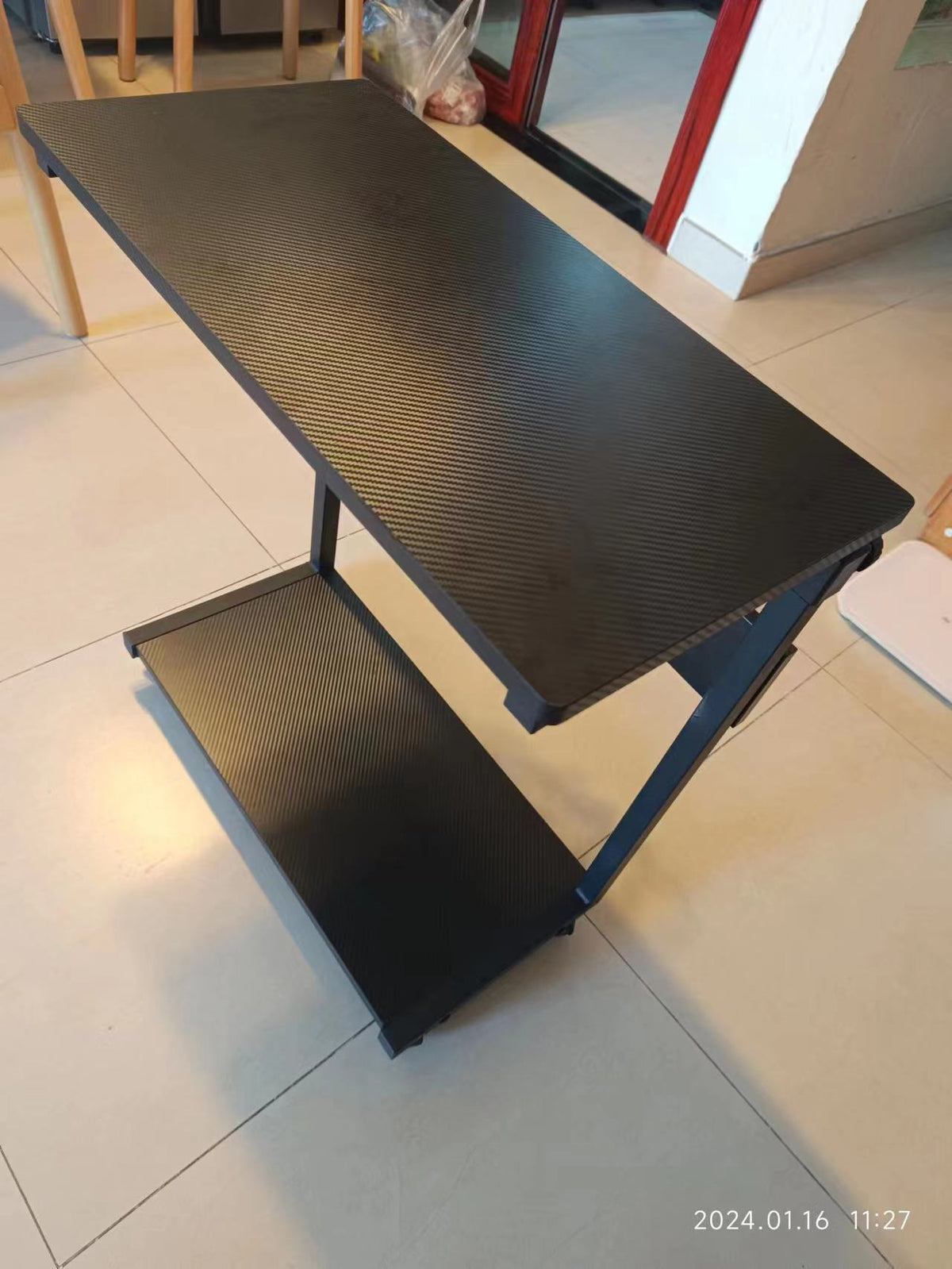 Adjustable Height PC Tower Stand with Locking Wheels