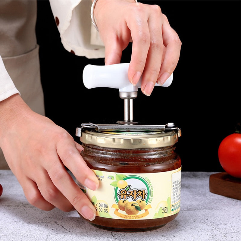 Adjustable Jar Opener for Stuck Lids, Stainless Steel